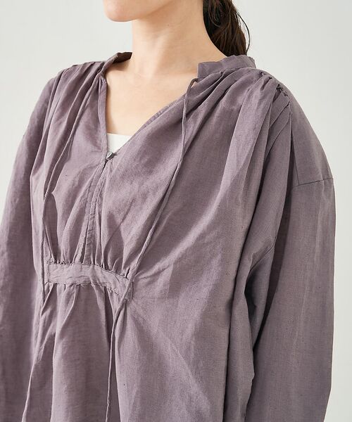collex / コレックス シャツ・ブラウス | リネンコットンギャザーブラウス | 詳細18