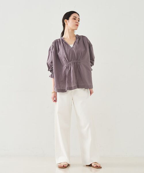 collex / コレックス シャツ・ブラウス | リネンコットンギャザーブラウス | 詳細10