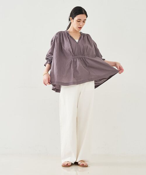 collex / コレックス シャツ・ブラウス | リネンコットンギャザーブラウス | 詳細11