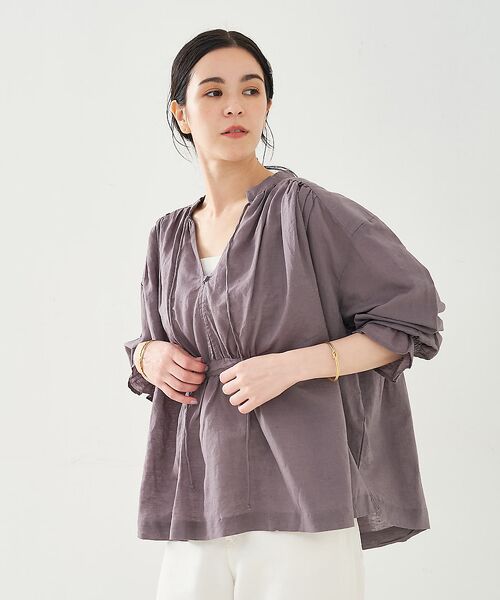 collex / コレックス シャツ・ブラウス | リネンコットンギャザーブラウス | 詳細12