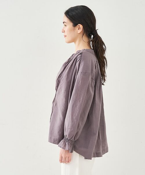 collex / コレックス シャツ・ブラウス | リネンコットンギャザーブラウス | 詳細15