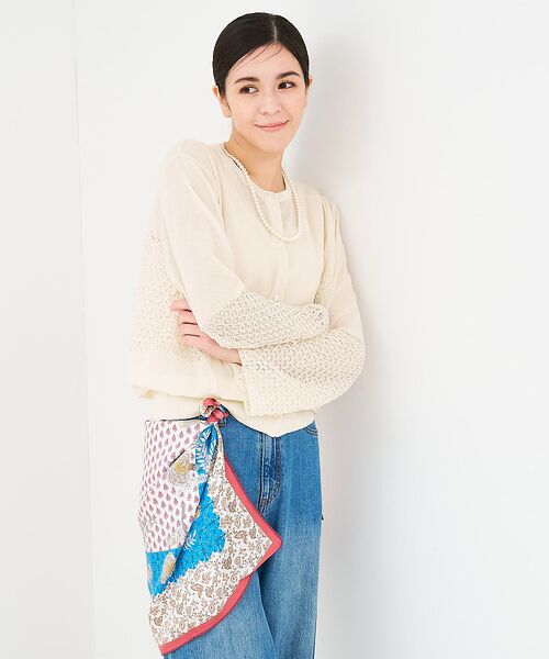 collex / コレックス カーディガン・ボレロ | リネンタッチ透かし柄カーディガン | 詳細7