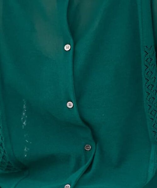 collex / コレックス カーディガン・ボレロ | リネンタッチ透かし柄カーディガン | 詳細12