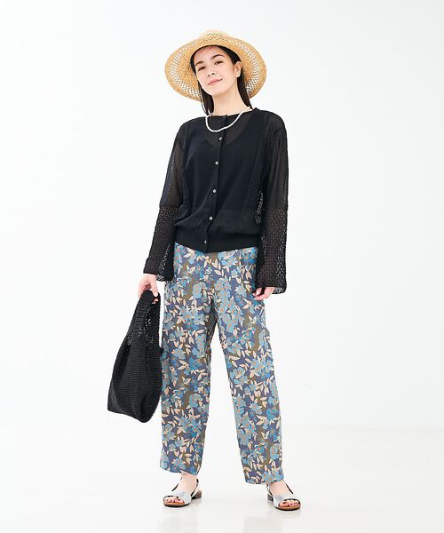 collex / コレックス カーディガン・ボレロ | リネンタッチ透かし柄カーディガン | 詳細14