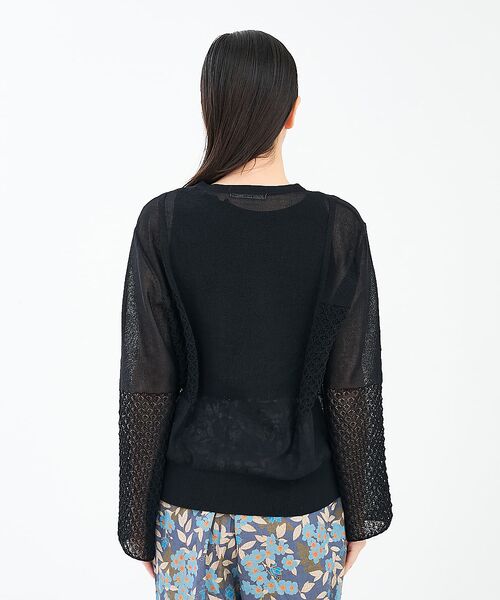 collex / コレックス カーディガン・ボレロ | リネンタッチ透かし柄カーディガン | 詳細21