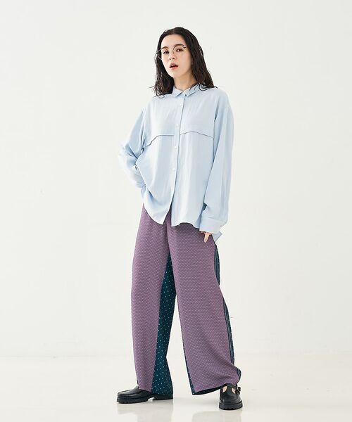 collex / コレックス パンツ | 小紋ミックス柄サテンパンツ | 詳細10