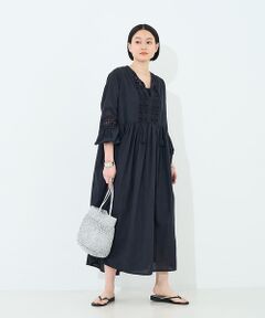 collex / コレックス ワンピース | レース切替パフスリーブワンピース