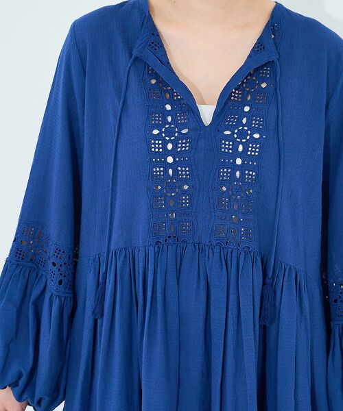 collex / コレックス ワンピース | レース切替パフスリーブワンピース | 詳細10