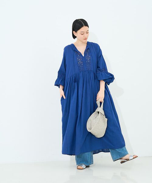 collex / コレックス ワンピース | レース切替パフスリーブワンピース | 詳細2