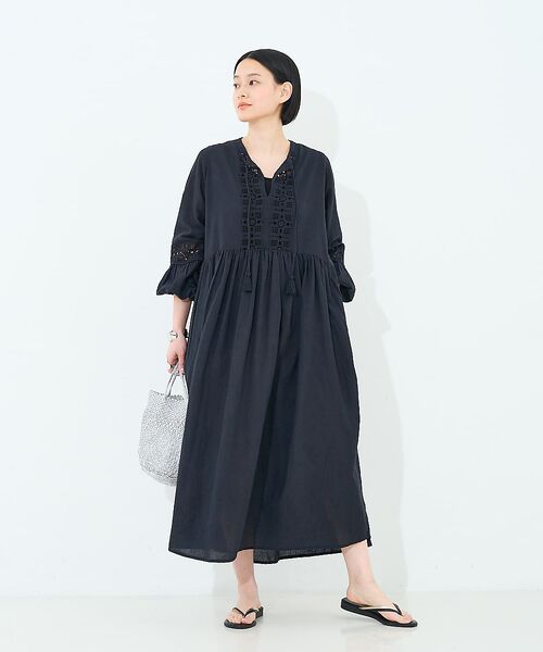 collex / コレックス ワンピース | レース切替パフスリーブワンピース | 詳細15