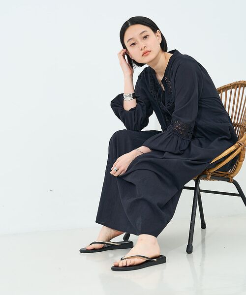 collex / コレックス ワンピース | レース切替パフスリーブワンピース | 詳細17