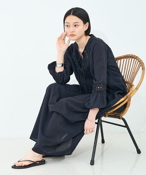 collex / コレックス ワンピース | レース切替パフスリーブワンピース | 詳細18