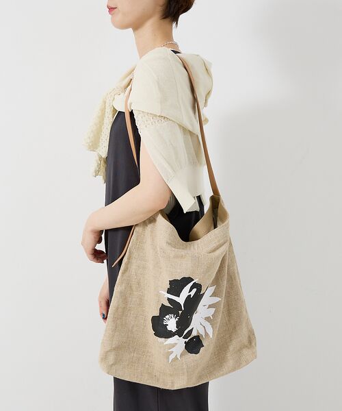 collex / コレックス ショルダーバッグ | ボタニカルプリントリネントートバッグ | 詳細3