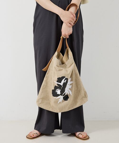 collex / コレックス ショルダーバッグ | ボタニカルプリントリネントートバッグ | 詳細4