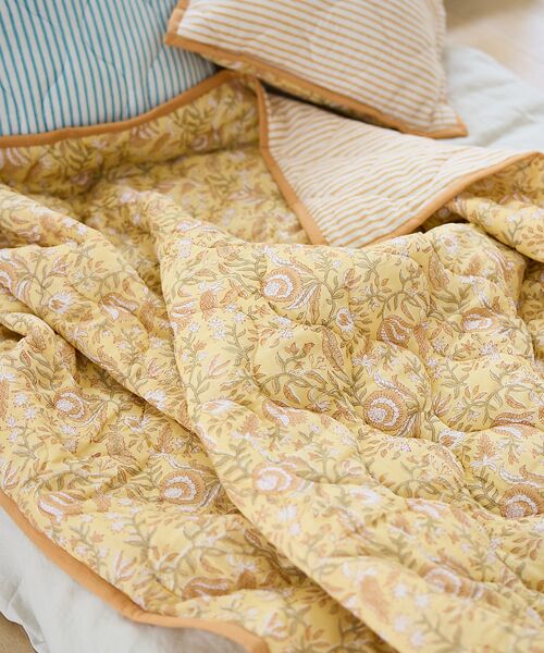 collex / コレックス インテリア・インテリア雑貨 | ブロックプリント キルトブランケット 140×200 | 詳細2