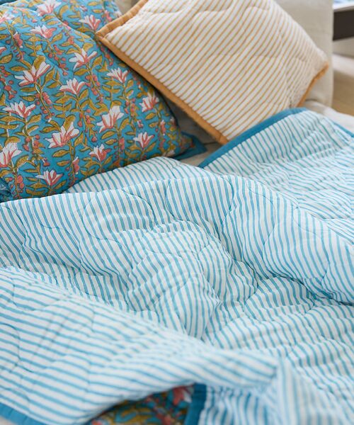 collex / コレックス インテリア・インテリア雑貨 | ブロックプリント キルトブランケット 140×200 | 詳細8