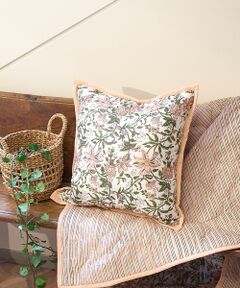 collex / コレックス インテリア・インテリア雑貨 | ブロックプリント キルトクッションカバー 45×45