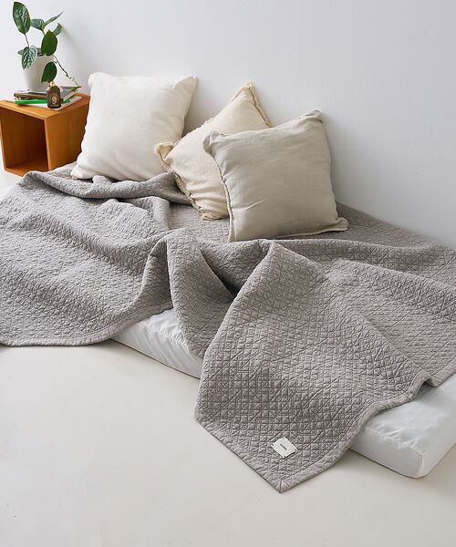 collex / コレックス インテリア・インテリア雑貨 | ＜手洗い可能＞チェック柄キルトケット コットン 150×205cm | 詳細3