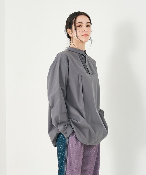 collex / コレックス シャツ・ブラウス | 前後2WAYプルオーバーブラウス（チャコールグレー）