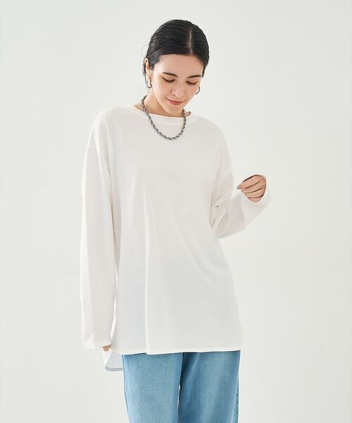 collex / コレックス Tシャツ | バックボタンカットプルオーバー（ホワイト）