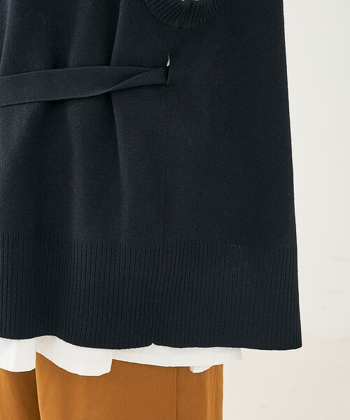 collex / コレックス ベスト | ベルト付バックスリットニットベスト | 詳細26