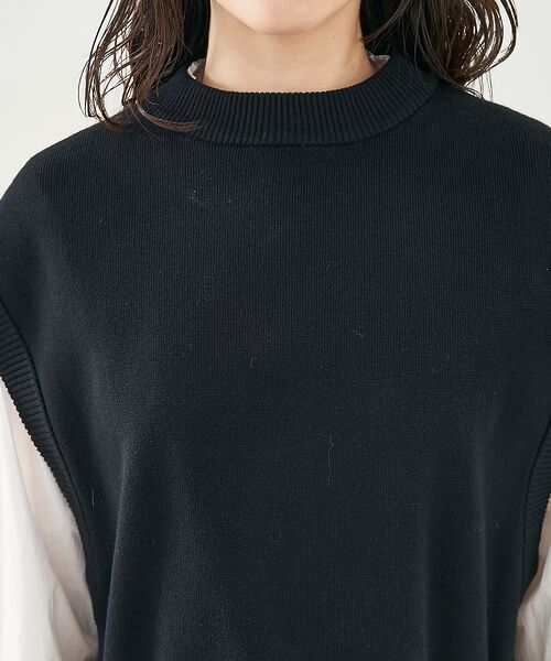 collex / コレックス ベスト | ベルト付バックスリットニットベスト | 詳細27