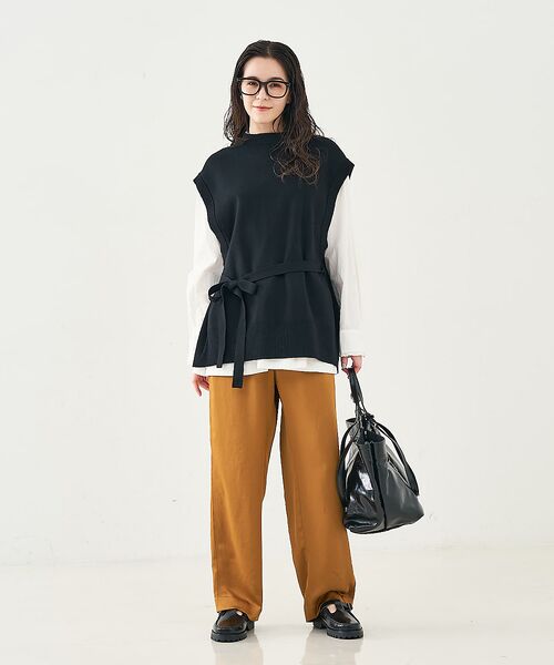 collex / コレックス ベスト | ベルト付バックスリットニットベスト | 詳細16