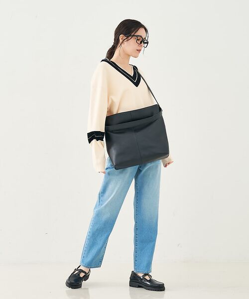 collex / コレックス ニット・セーター | 配色ラインVネックニットプルオーバー | 詳細2