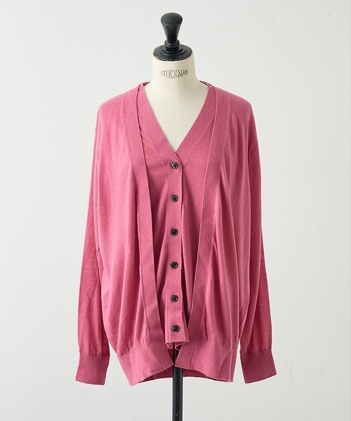 collex / コレックス カーディガン・ボレロ | レイヤードカーディガン（ピンク）