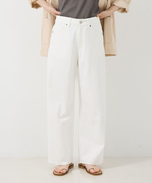collex / コレックス デニムパンツ | 定番人気!美シルエット セミワイドデニム2(ホワイト)