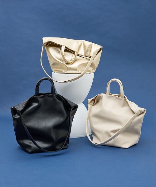 collex / コレックス ショルダーバッグ | 2WAY底マチワイド レザーライクワンショルダーバッグ | 詳細1