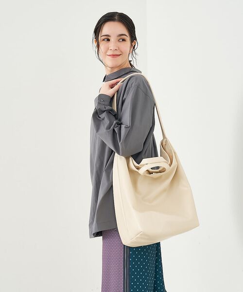 collex / コレックス ショルダーバッグ | 2WAY底マチワイド レザーライクワンショルダーバッグ | 詳細2