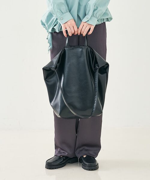 collex / コレックス ショルダーバッグ | 2WAY底マチワイド レザーライクワンショルダーバッグ | 詳細12
