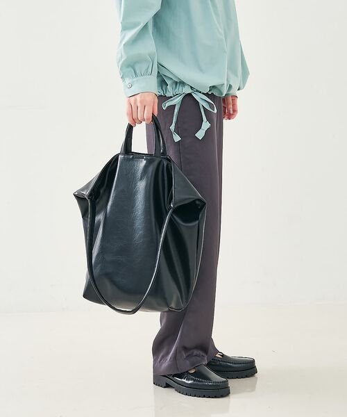 collex / コレックス ショルダーバッグ | 2WAY底マチワイド レザーライクワンショルダーバッグ | 詳細13