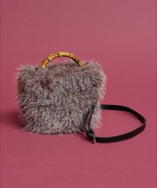 collex / コレックス ショルダーバッグ | 【WEB限定】【EARTH MADE】バンブーファーショルダーバッグ（グレー）