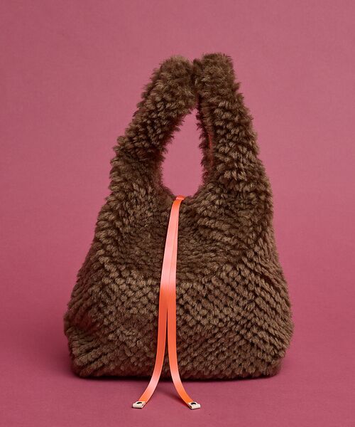 collex / コレックス ハンドバッグ | 【WEB限定】【EARTH MADE】ボア テープ マルシェバッグ（ブラウン）