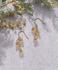 collex / コレックス ピアス・イヤリング | 【HARIO Lampwork Factory】ピアス ひとふさのミモザ