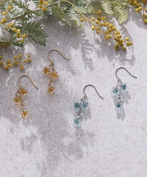 collex / コレックス ピアス・イヤリング | 【HARIO Lampwork Factory】ピアス ひとふさのミモザ | 詳細1