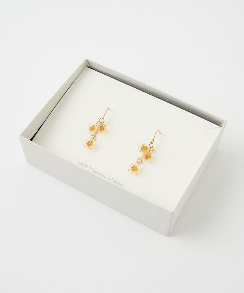 collex / コレックス ピアス・イヤリング | 【HARIO Lampwork Factory】ピアス ひとふさのミモザ | 詳細10