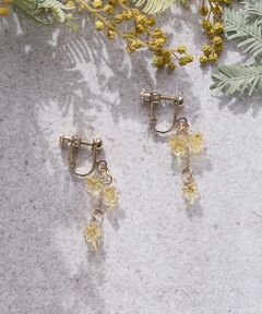 collex / コレックス ピアス・イヤリング | 【HARIO Lampwork Factory】イヤリングひとふさのミモザ イエ