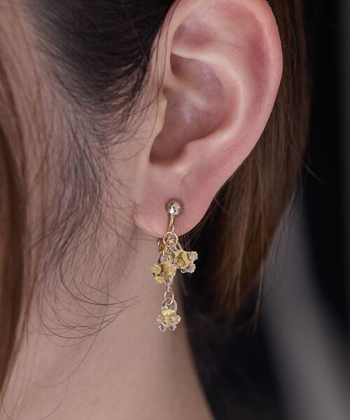 collex / コレックス ピアス・イヤリング | 【HARIO Lampwork Factory】イヤリングひとふさのミモザ イエ | 詳細3