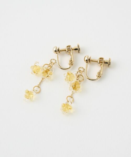 collex / コレックス ピアス・イヤリング | 【HARIO Lampwork Factory】イヤリングひとふさのミモザ イエ | 詳細4