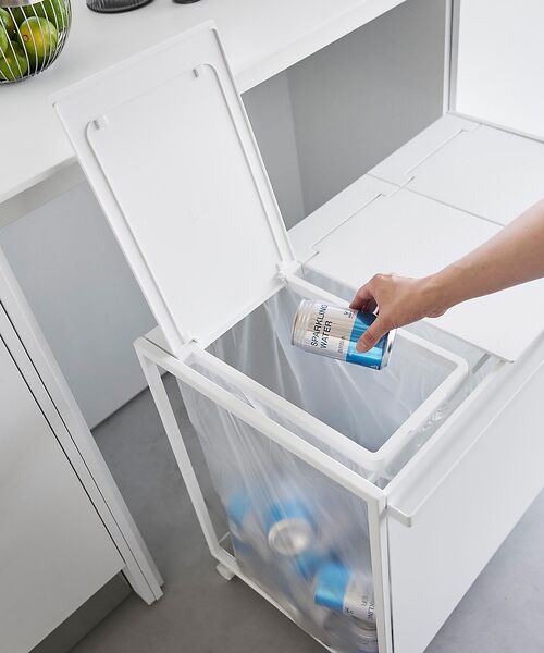 collex / コレックス その他雑貨 | 【tower/タワー】蓋付き目隠し分別ダストワゴン 45L 3分別 キッチン ゴ | 詳細1