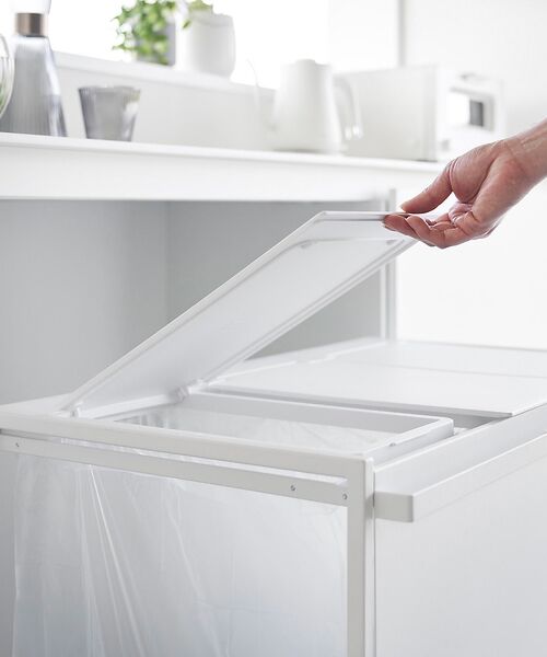 collex / コレックス その他雑貨 | 【tower/タワー】蓋付き目隠し分別ダストワゴン 45L 3分別 キッチン ゴ | 詳細3