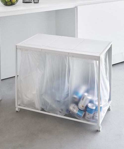 collex / コレックス その他雑貨 | 【tower/タワー】蓋付き目隠し分別ダストワゴン 45L 3分別 キッチン ゴ | 詳細5