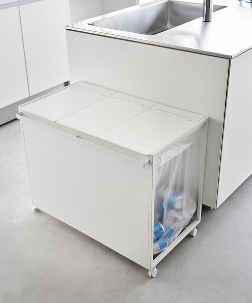 collex / コレックス その他雑貨 | 【tower/タワー】蓋付き目隠し分別ダストワゴン 45L 3分別 キッチン ゴ | 詳細9