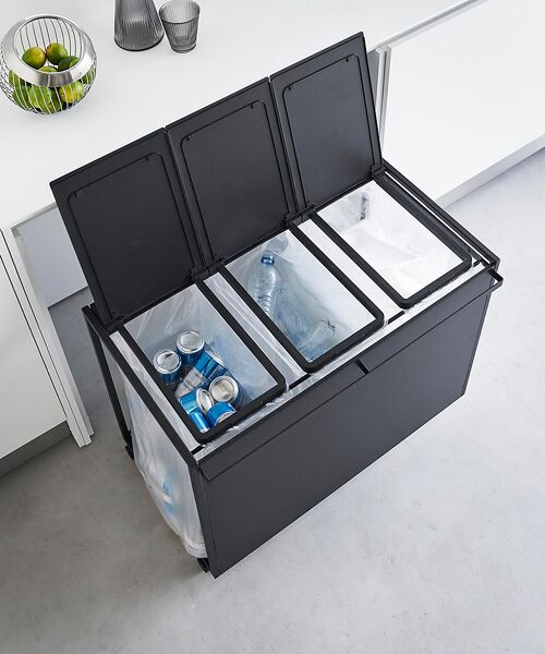 collex / コレックス その他雑貨 | 【tower/タワー】蓋付き目隠し分別ダストワゴン 45L 3分別 キッチン ゴ | 詳細17