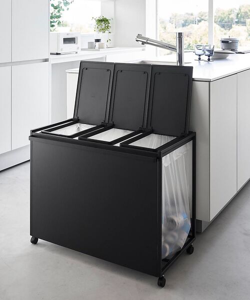 collex / コレックス その他雑貨 | 【tower/タワー】蓋付き目隠し分別ダストワゴン 45L 3分別 キッチン ゴ | 詳細21