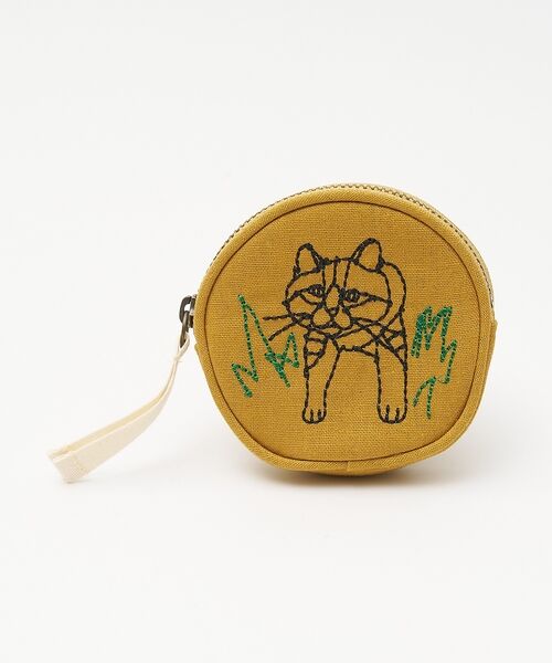 collex / コレックス ポーチ | 【＋HAyU fabric】サークルポーチ 猫 刺繍 | 詳細8