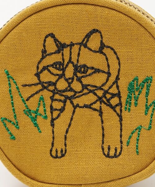 collex / コレックス ポーチ | 【＋HAyU fabric】サークルポーチ 猫 刺繍 | 詳細13